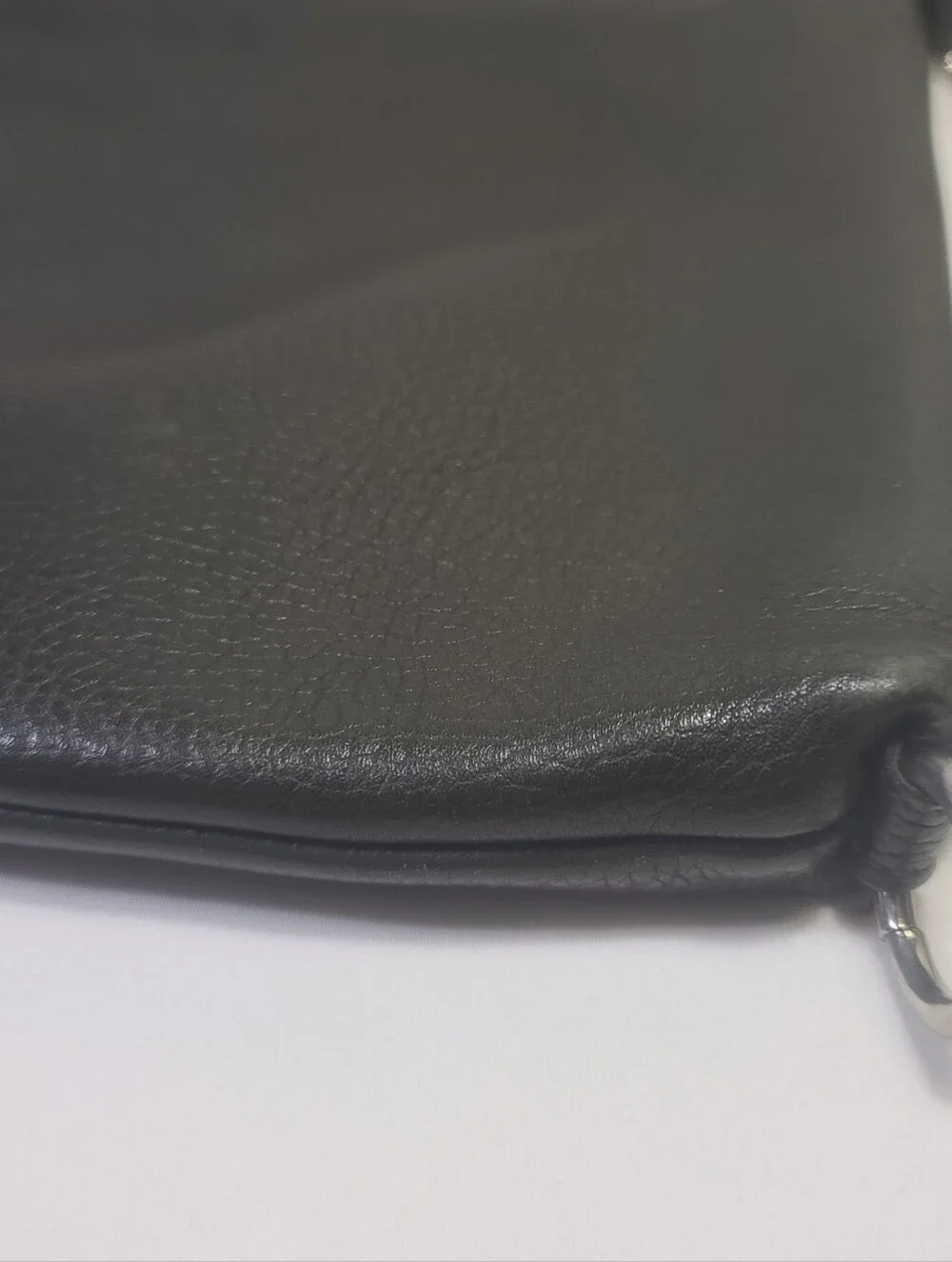 Desmo Firenze Vintage Dark Green Black Pebbled Leather Crossbody Bag Purse